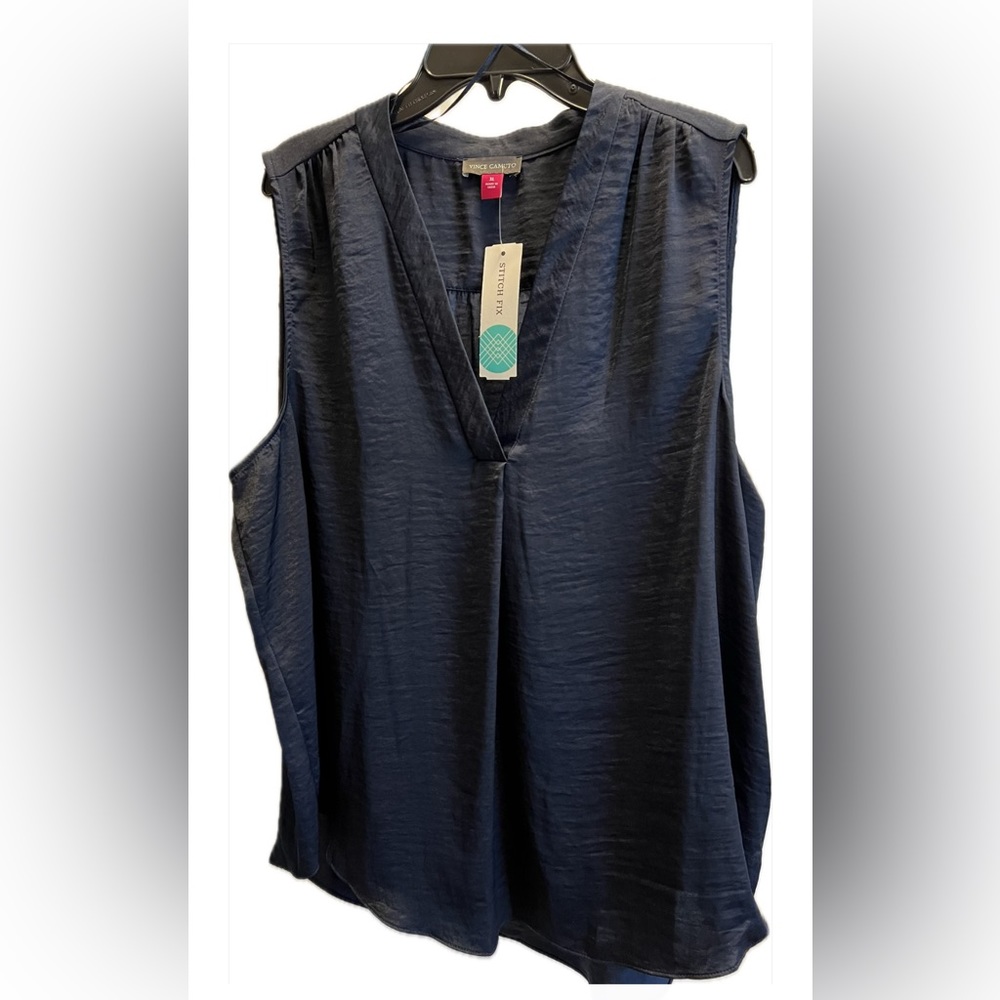 NWT - Vince Camuto Sleeveless Rumple Blouse SZ XL